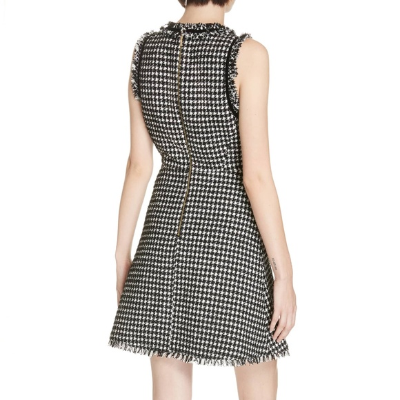 Perfect for the Holidays: Kate Spade houndstooth tweed dress V-neck 2018 - Picture 3 of 8